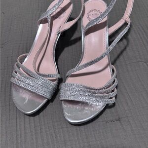 LMiller Women's Glittering Silver Heels